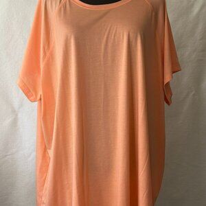 TEK GEAR Essential Gear Womens Short Sleeve Crew Neck Orange Plus Size 3X